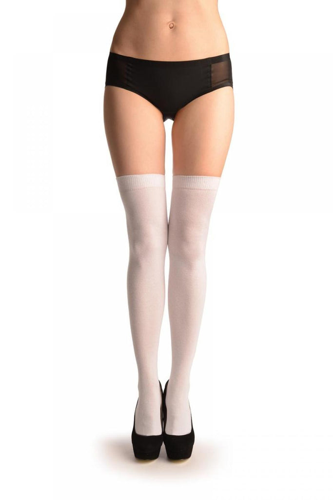 Liss Kiss White All Over - Over The Knee Socks