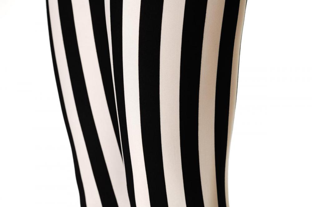 Liss Kiss White & Black Strips - Leggings