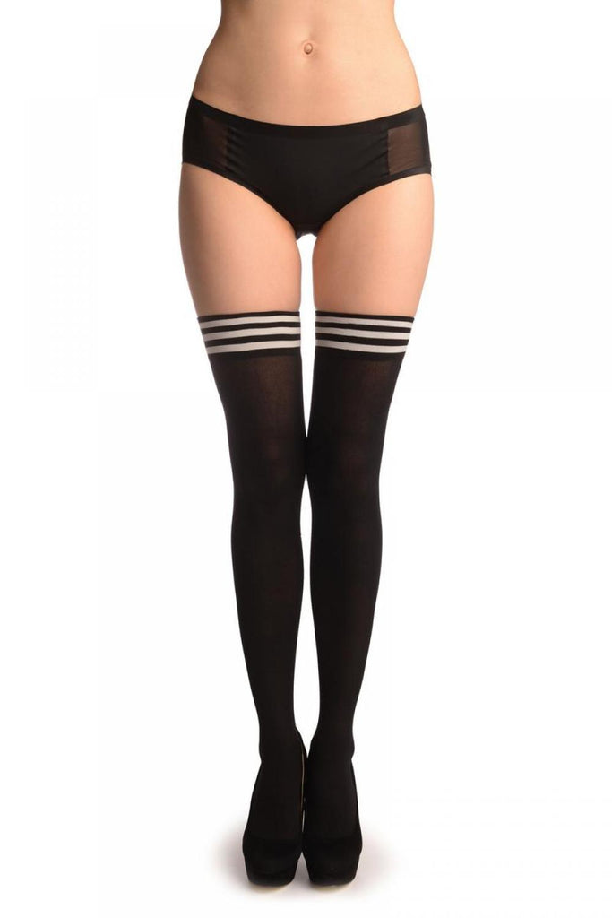 Liss Kiss White Stripes On Black (Referee) - Hold Ups