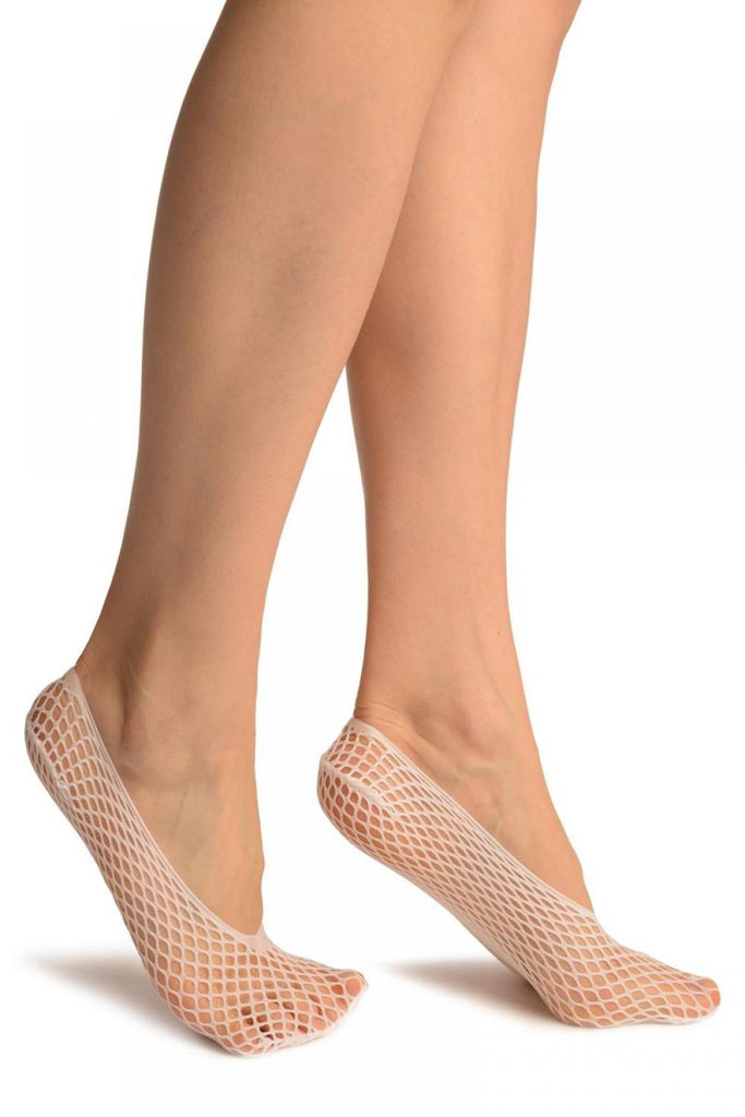 Liss Kiss White Thick Mesh Footies - Footsies Socks