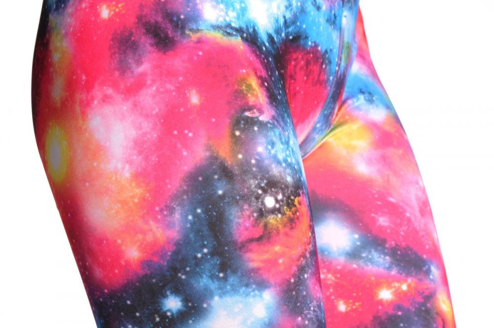 Liss Kiss Yellow Pink & Blue Galaxy - Leggings