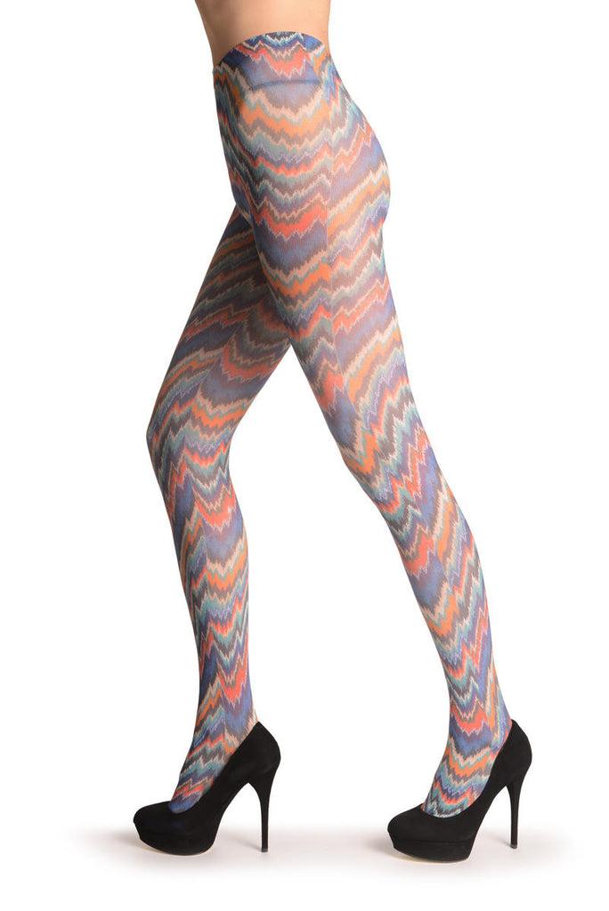Liss Kiss ZigZag Rainbow - Tights