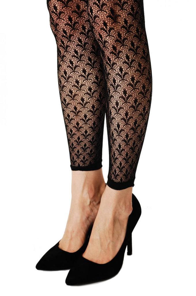 Liss Kiss Mesh With Royal Lillies Footless - Tights Footless