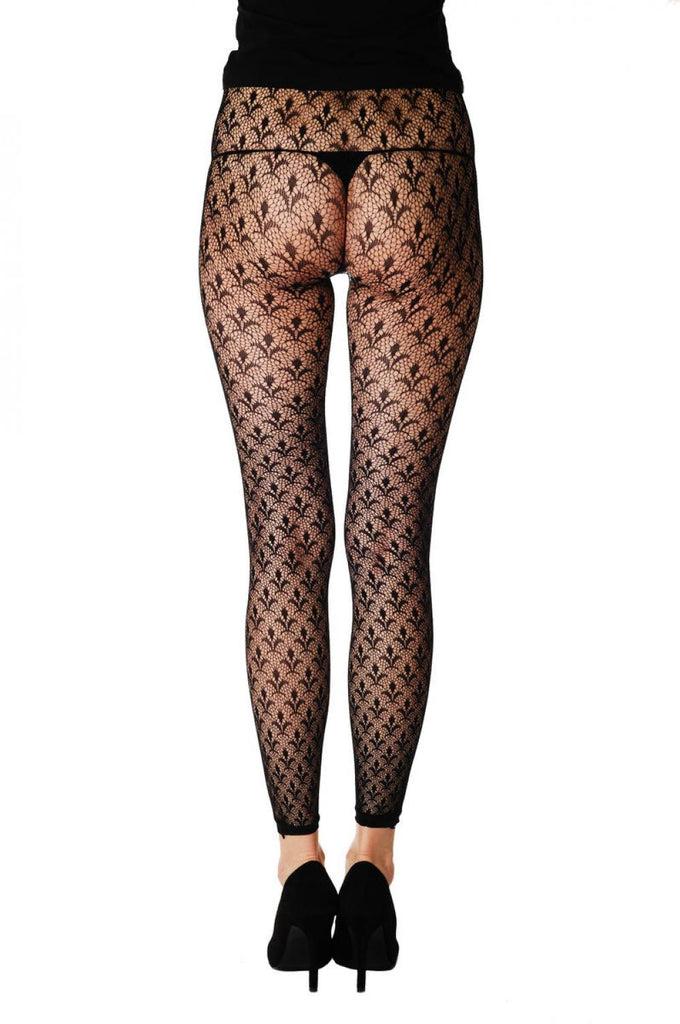 Liss Kiss Mesh With Royal Lillies Footless - Tights Footless