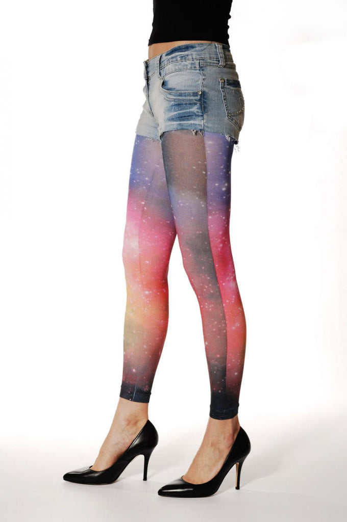 Liss Kiss Milky Way (Galaxy) Print Footless - Tights Footless