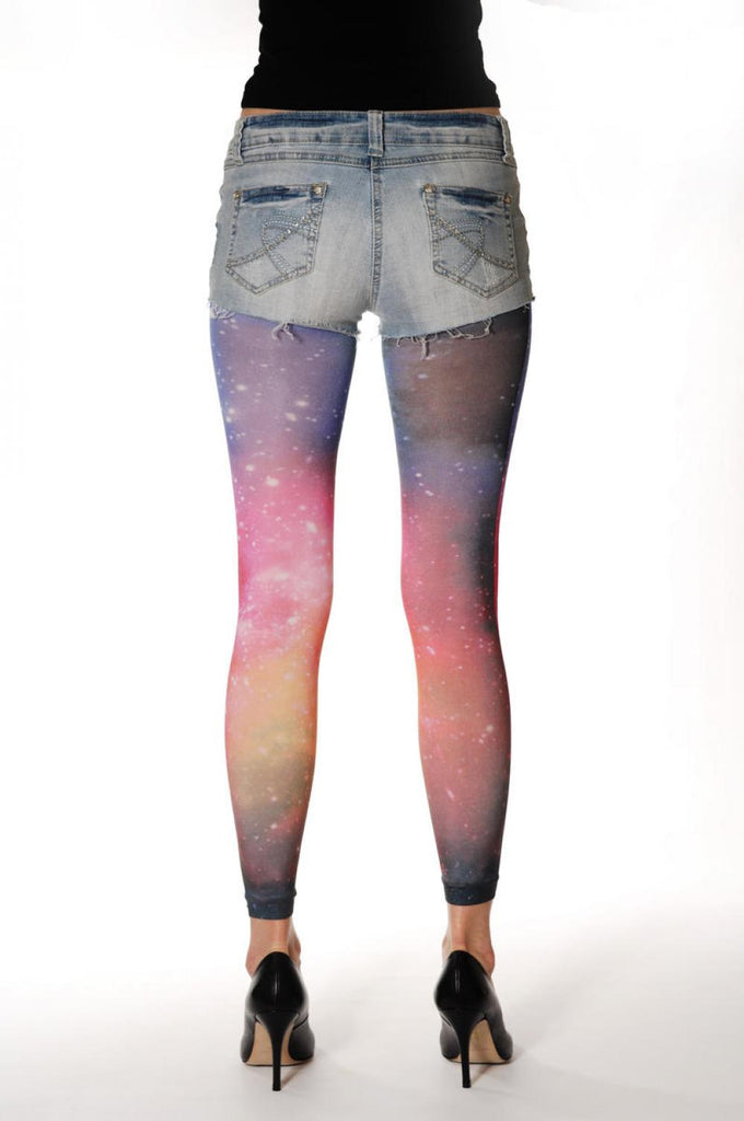 Liss Kiss Milky Way (Galaxy) Print Footless - Tights Footless