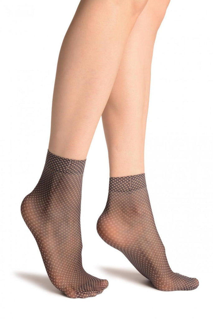 liss kiss Mini Polka Dot Print 20 Den Ankle High Socks - Socks liss kiss Mini Polka Dot Print 20 Den Ankle High Socks - Socks