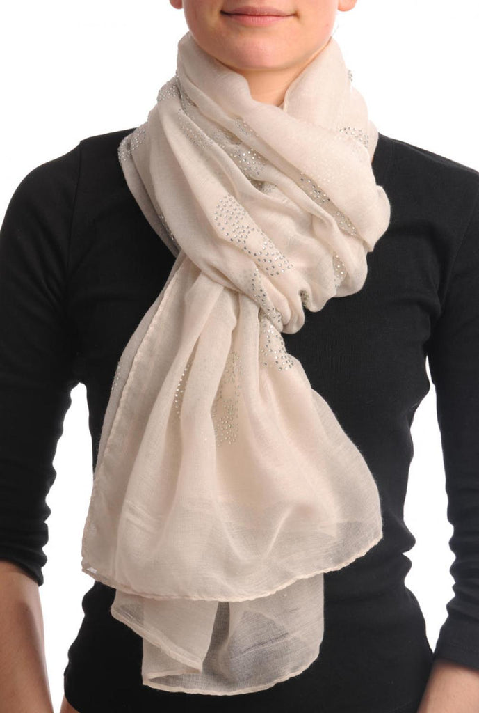 liss kiss Mocha With Crystal Diamonds Skulls Unisex Scarf & Beach Sarong - Scarf