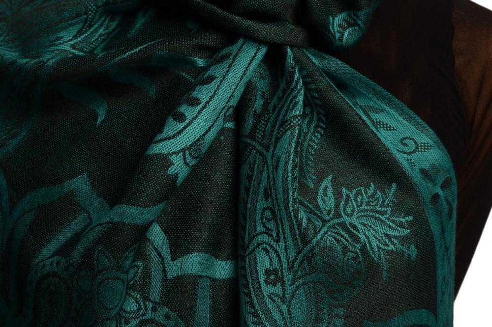 Liss Kiss Moroccan Rose On Black Pashmina With Tassels - Scarf