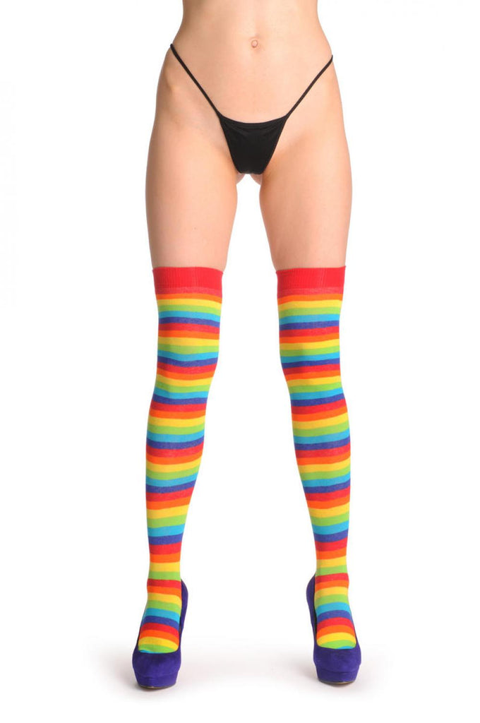Liss Kiss Multicoloured Stripes - Over The Knee Socks