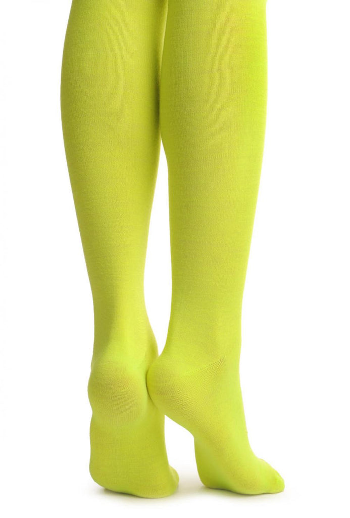 Liss Kiss Neon (Fluorescent) Green - Over The Knee Socks