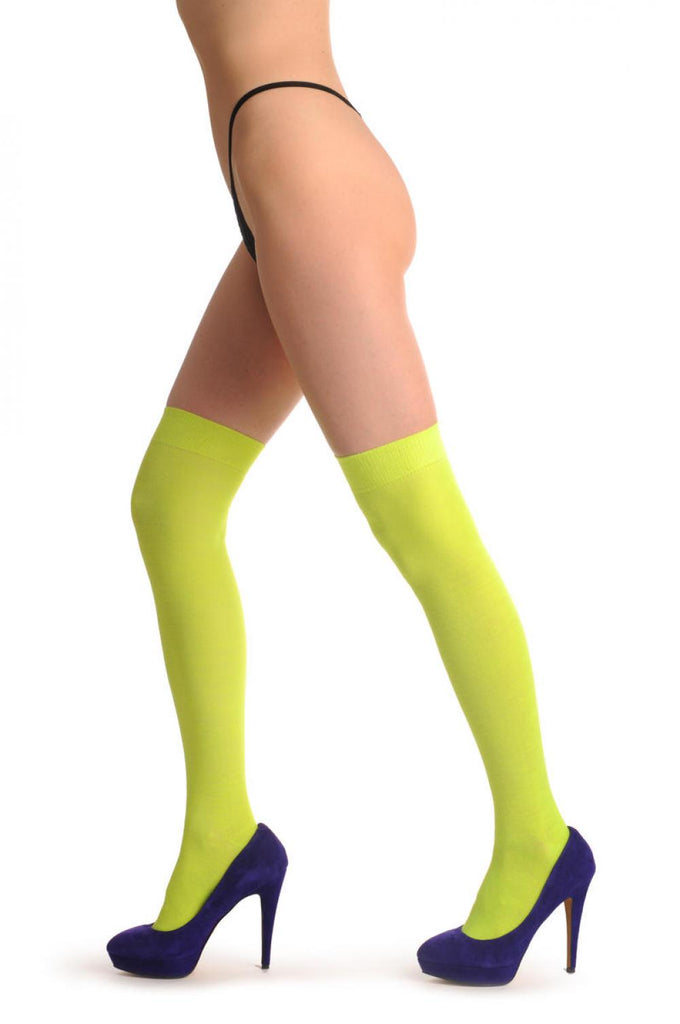 Liss Kiss Neon (Fluorescent) Green - Over The Knee Socks
