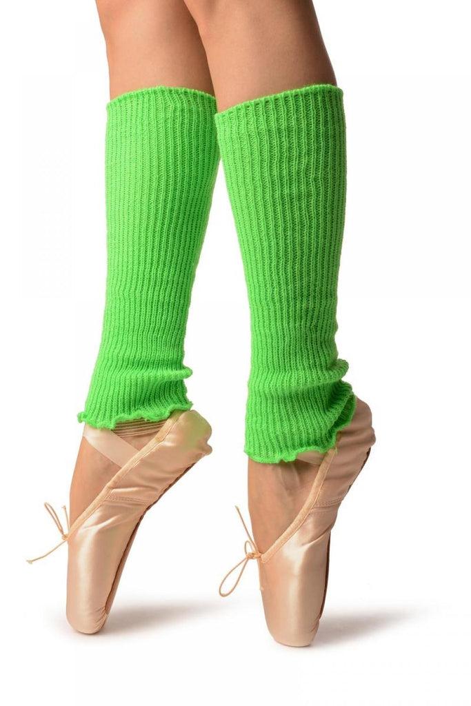 Liss Kiss Neon Green Dance/Ballet Leg Or Arm Warmers - Leg Warmers