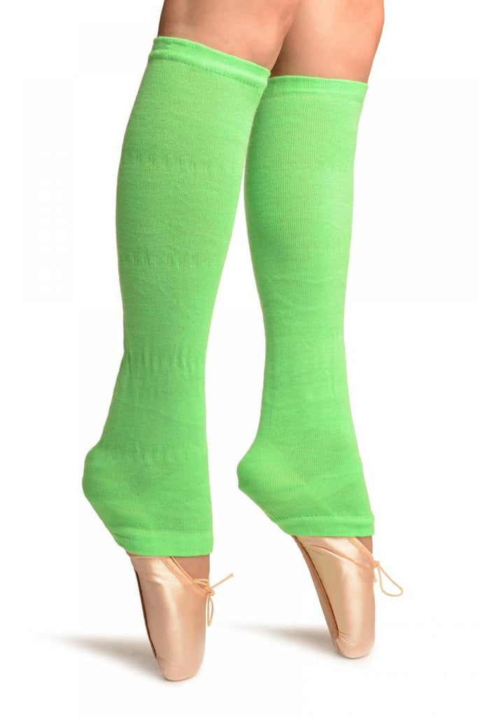 Liss Kiss Neon Green Gaufre Dance/Ballet Leg Warmers - Leg Warmers