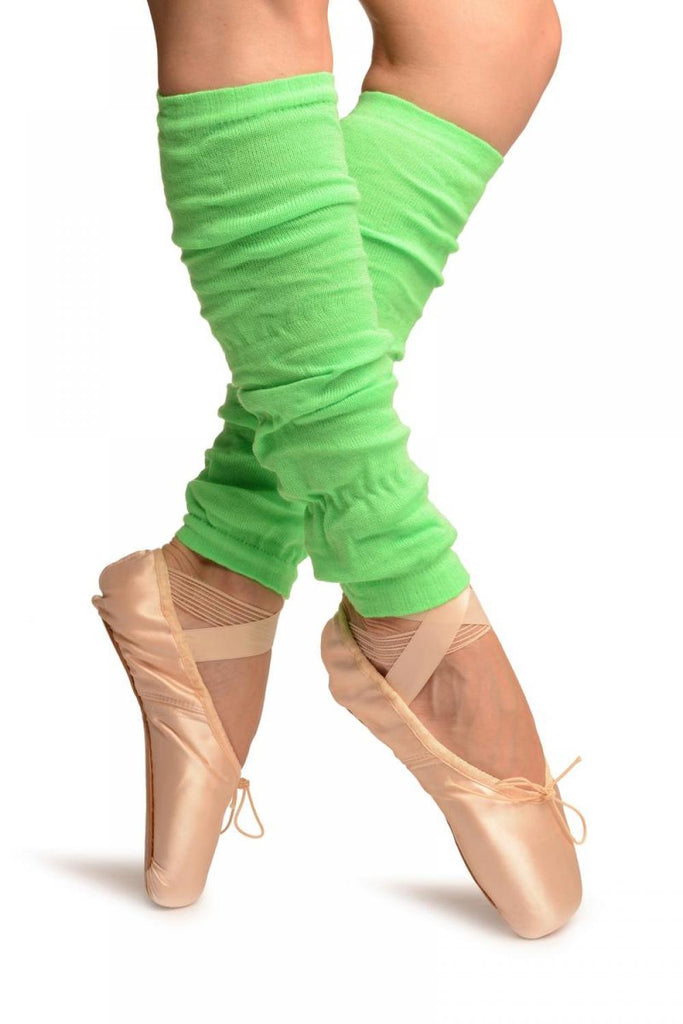 liss kiss Neon Green Gaufre Dance/Ballet Leg Warmers - Leg Warmers