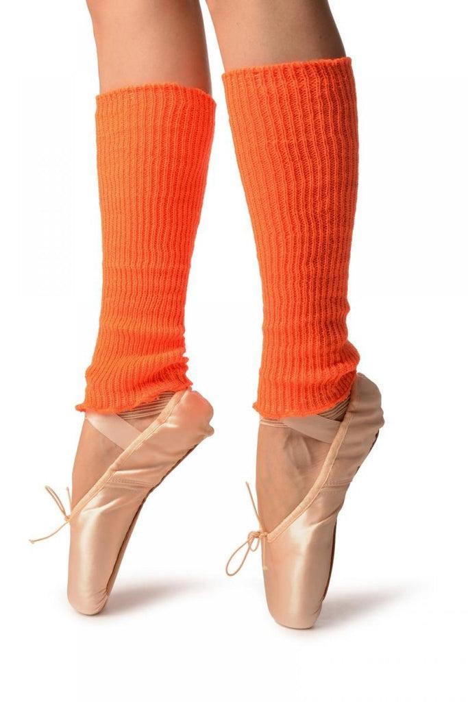 Liss Kiss Neon Orange Dance/Ballet Leg Or Arm Warmers - Leg Warmers