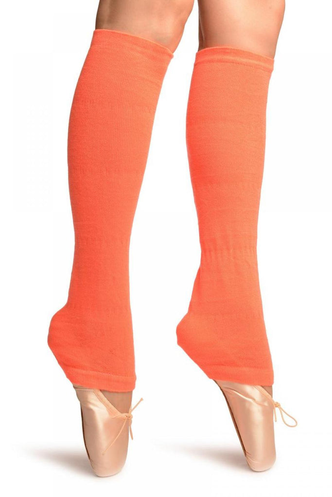 Liss Kiss Neon Orange Gaufre Dance/Ballet Leg Warmers - Leg Warmers