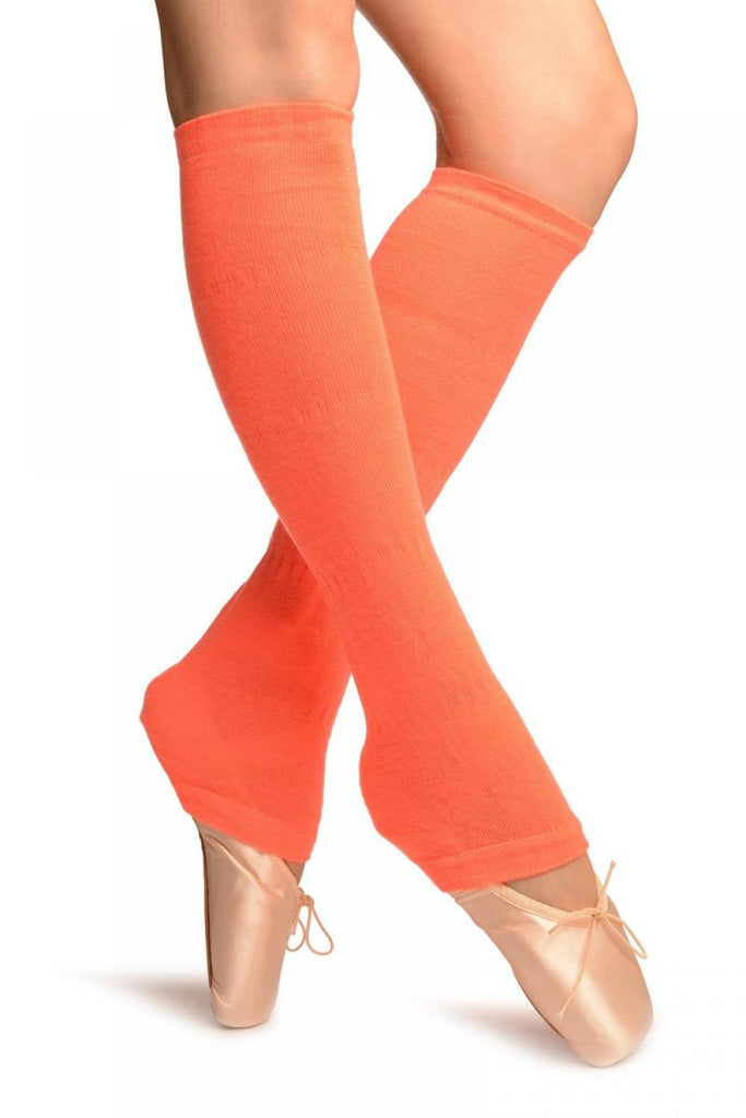 Liss Kiss Neon Orange Gaufre Dance/Ballet Leg Warmers - Leg Warmers
