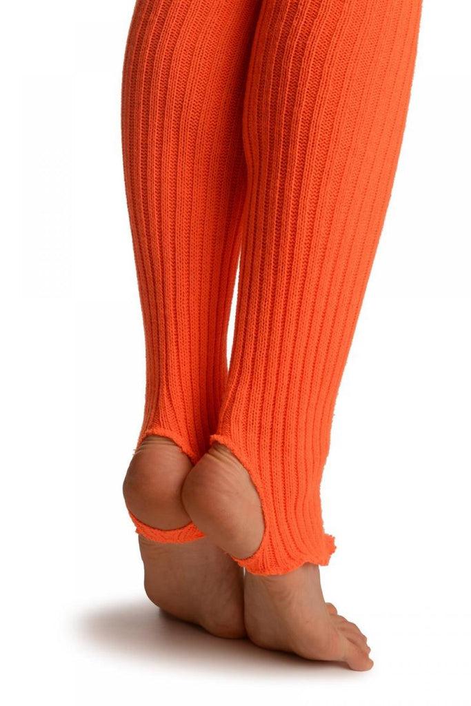 Liss Kiss Neon Orange Stirrup Dance/Ballet Leg Warmers - Leg Warmers