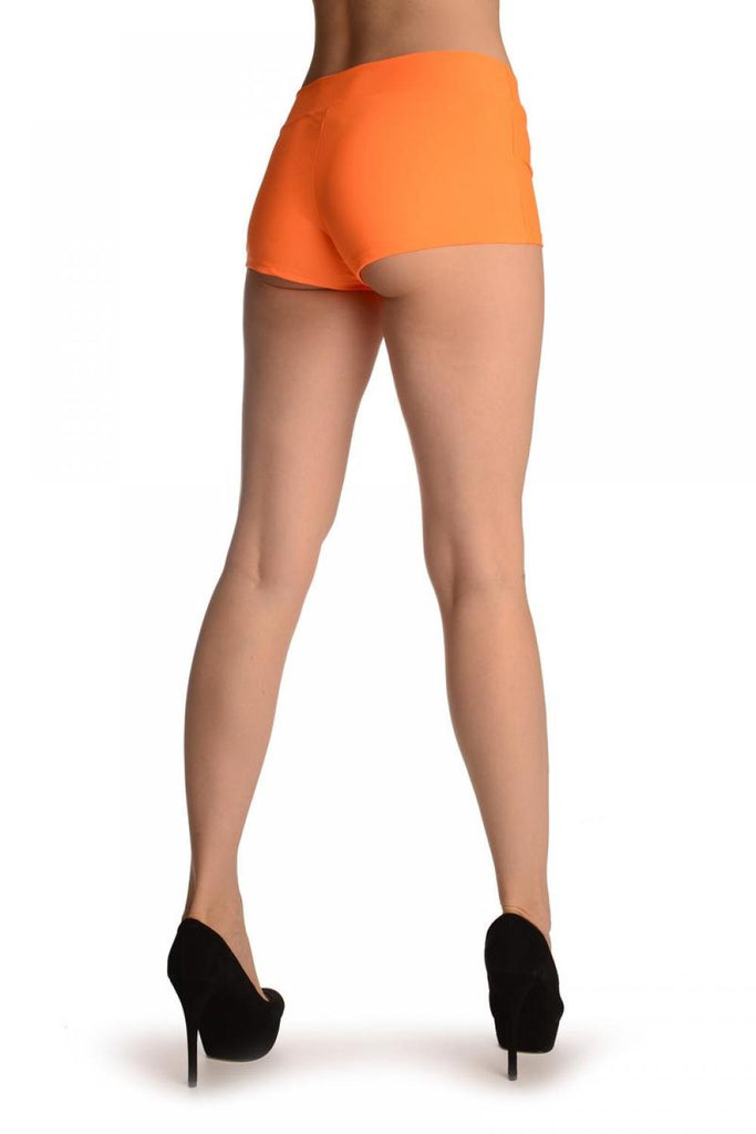 Liss Kiss Neon Orange Women's Stretchy Yoga Shorts - Shorts