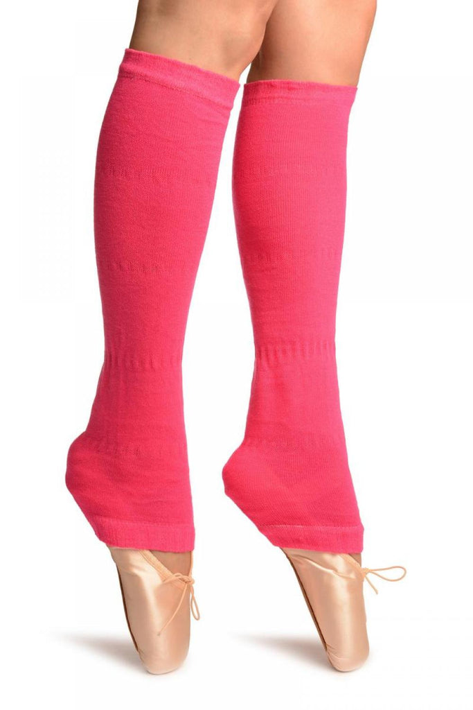 Liss Kiss Neon Pink Gaufre Dance/Ballet Leg Warmers - Leg Warmers