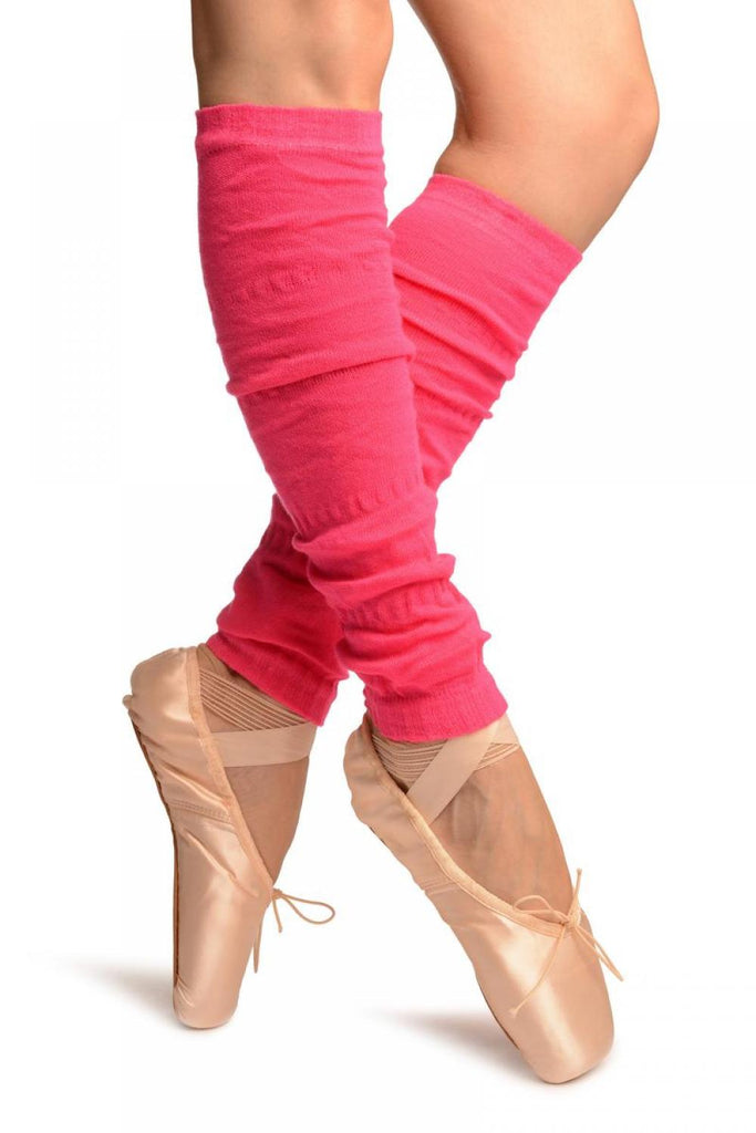 liss kiss Neon Pink Gaufre Dance/Ballet Leg Warmers - Leg Warmers
