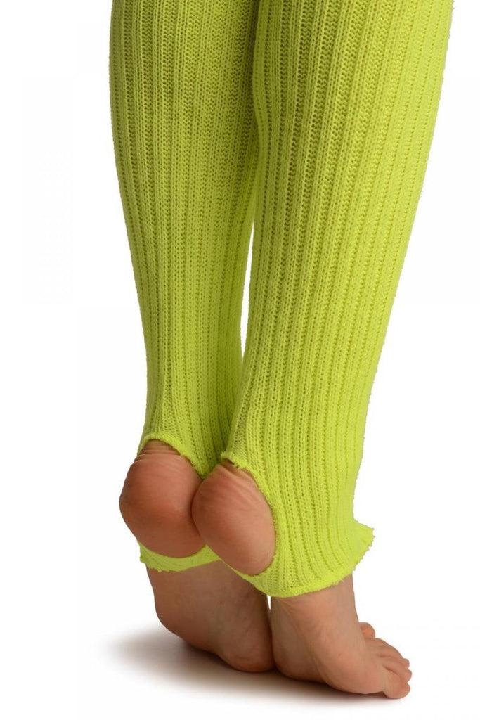 Liss Kiss Neon Yellow Stirrup Dance/Ballet Leg Warmers - Leg Warmers