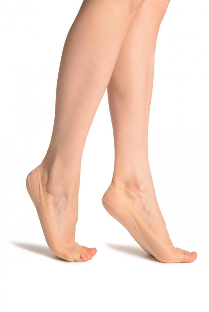 liss kiss Nude Open Toes With Silicon Grip Footies - Footsies Socks