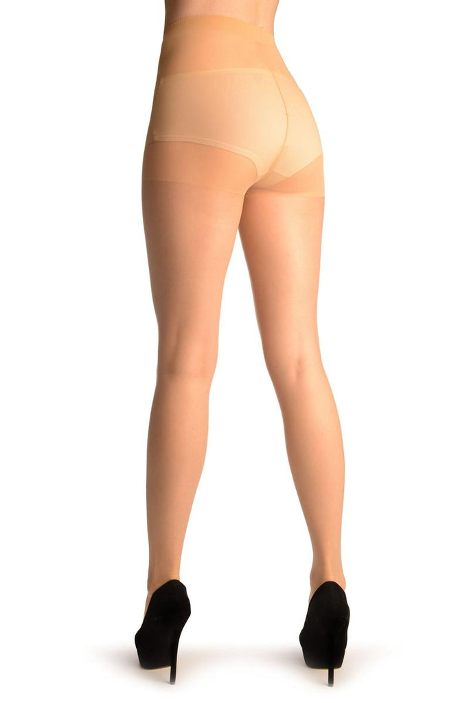 Liss Kiss Nude With Faux Henna Ankle Flowers - Tights