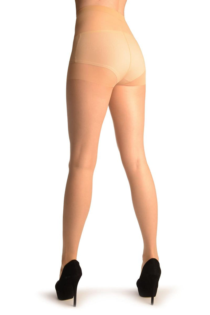 Liss Kiss Nude With Faux Henna Flowers Front Seam - Tights