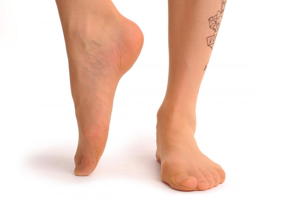 Liss Kiss Nude With Skull & Knife Ankle Tattoo - Tights