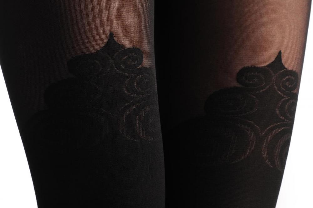 Liss Kiss Over The Knee Opaque Lace Sock & Transparent Top - Tights