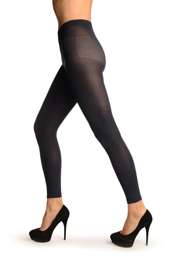 Liss Kiss Oxford Blue 120 Denier (Winter) Footless Tights - Tights Footless