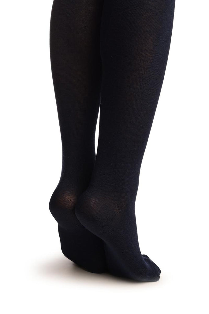 Liss Kiss Oxford Blue With White Harlequin Top Over The Knee Socks - Over The Knee Socks