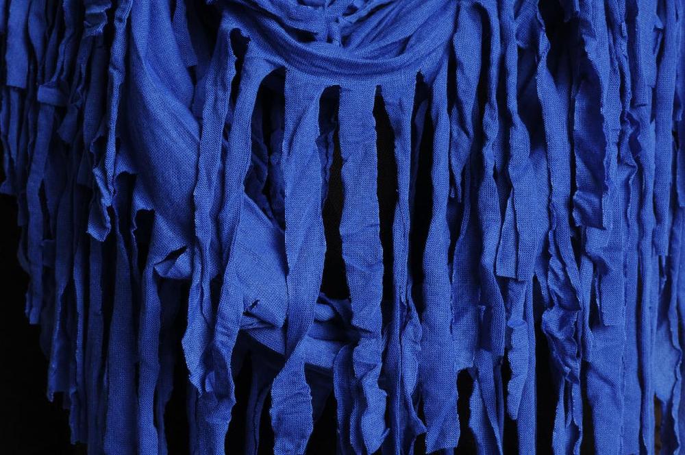 Liss Kiss Persian Blue With Tassels Snood Scarf - Snood