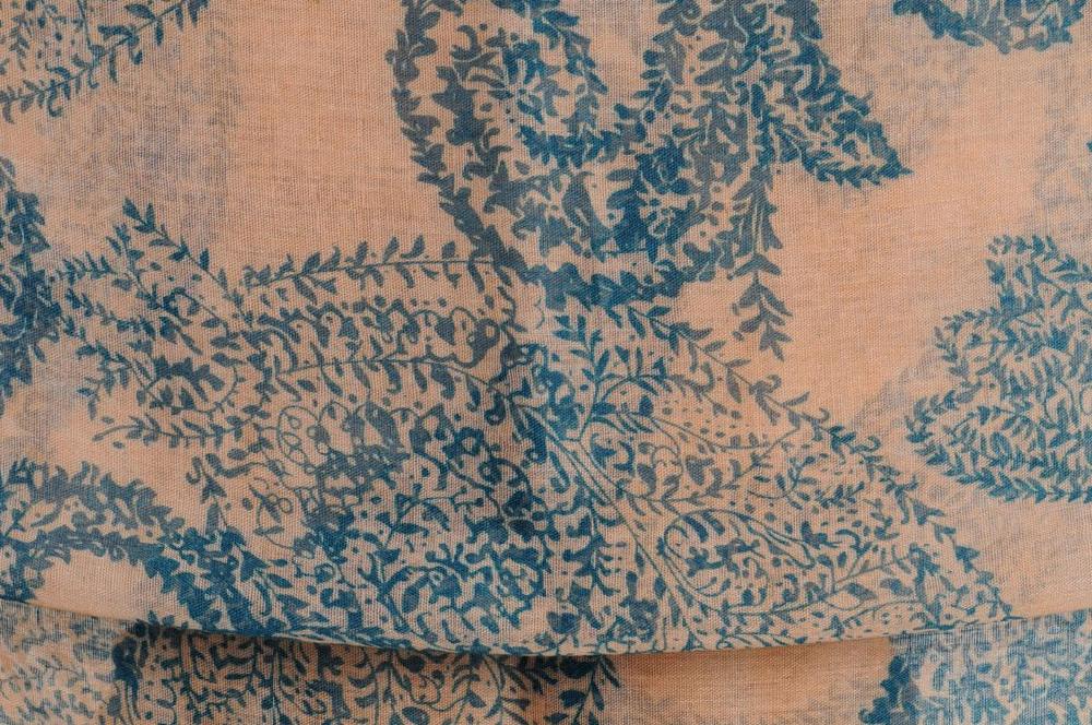 Liss Kiss Persian Green Fern Leaves On Light Pink Unisex Scarf & Beach Sarong - Scarf