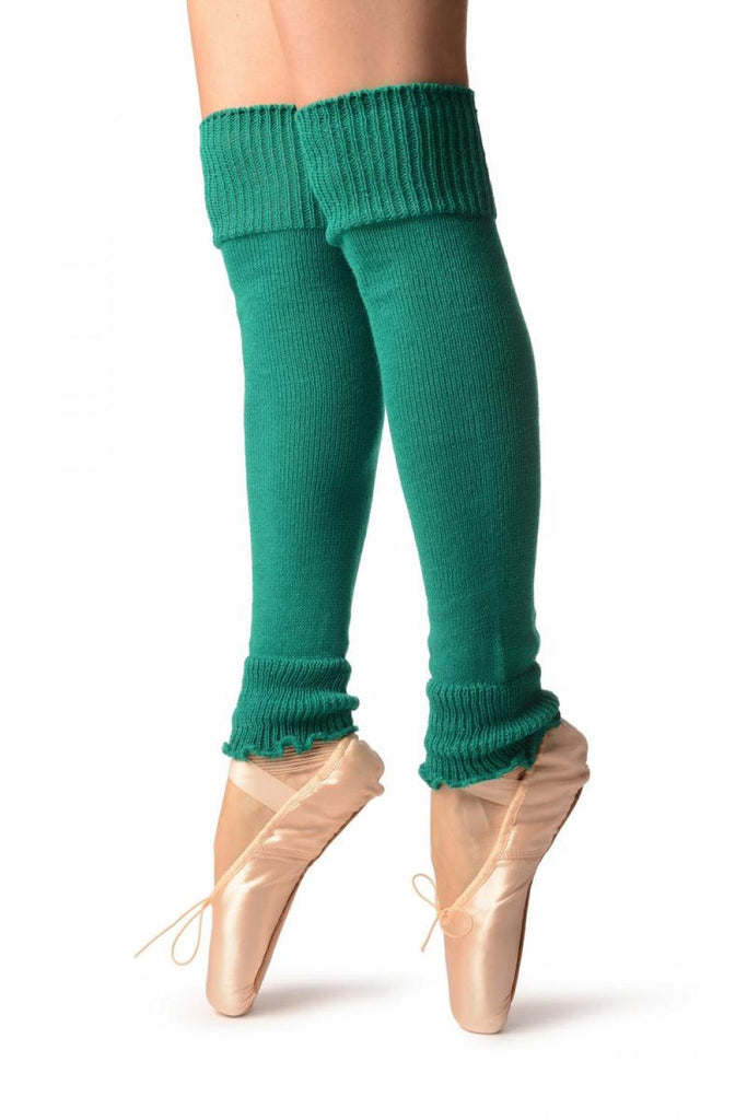 Liss Kiss Pine Green Plain Dance/Ballet Leg Warmers - Leg Warmers