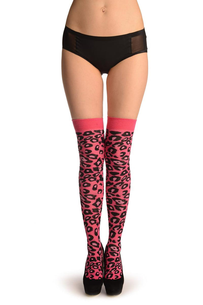 liss kiss Pink Camouflage Leopard - Over The Knee Socks