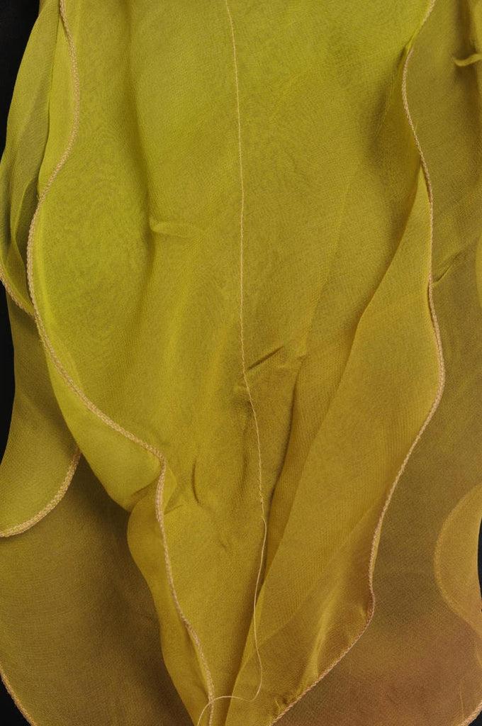 Liss Kiss Pink & Green Double Layered Chiffon Ombre - Scarf