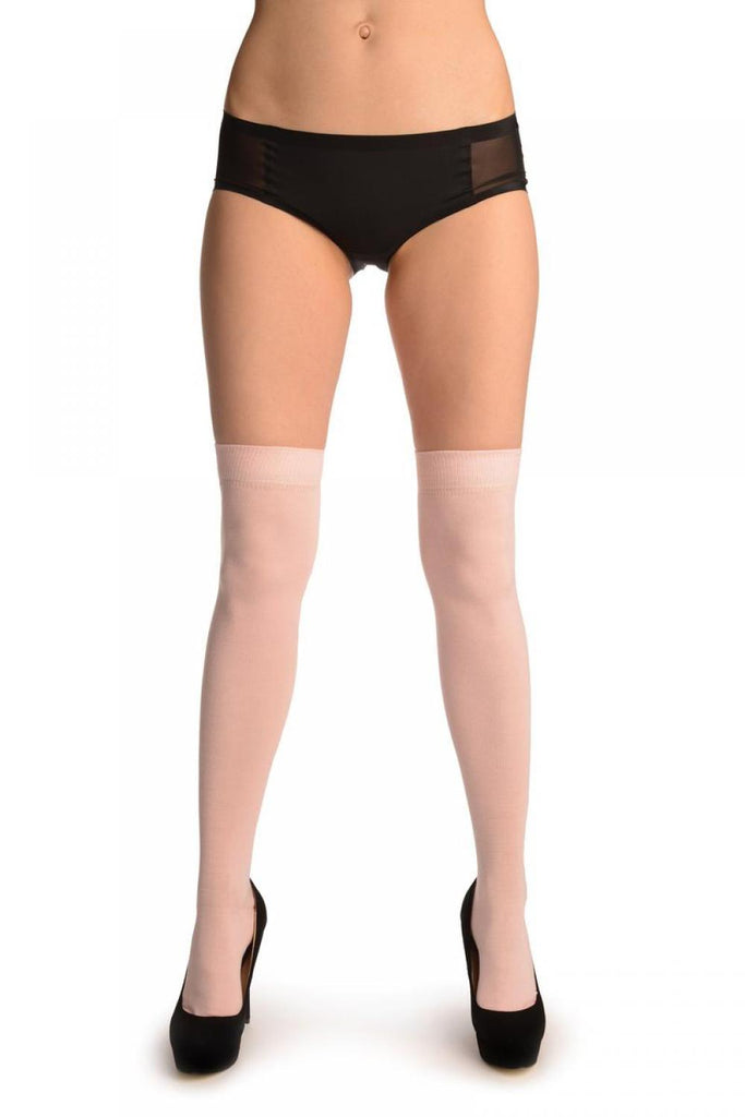 Liss Kiss Plain Baby Pink All Over - Over The Knee Socks