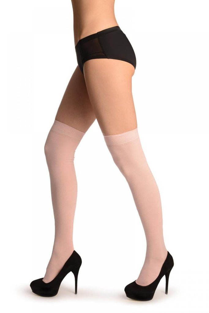 Liss Kiss Plain Baby Pink All Over - Over The Knee Socks