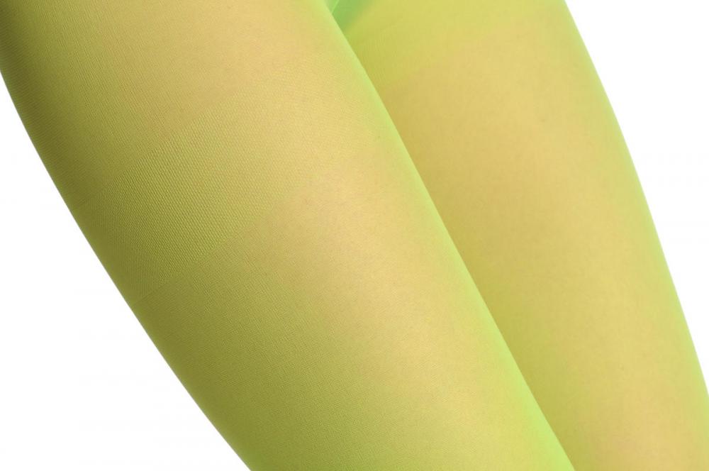 Liss Kiss Plain Bright Green Three Quarter Tights (Capri) - Tights Footless