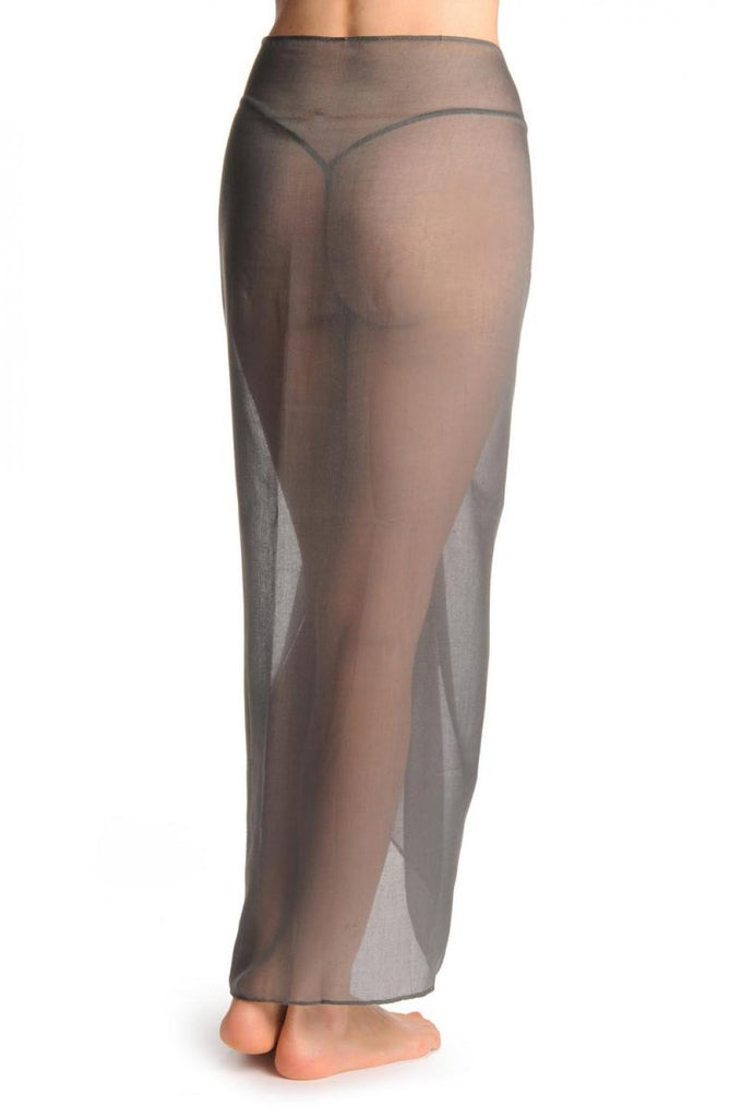 Liss Kiss Plain Charcoal Grey Unisex Scarf & Beach Sarong - Scarf