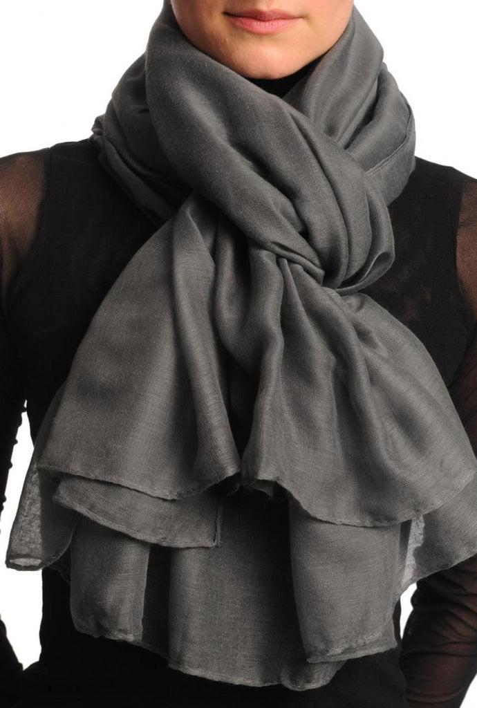 liss kiss Plain Charcoal Grey Unisex Scarf & Beach Sarong - Scarf