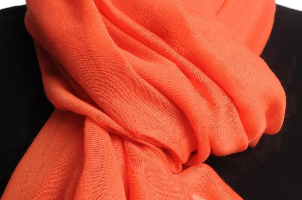 Liss Kiss Plain Coral Brown Unisex Scarf & Beach Sarong - Scarf