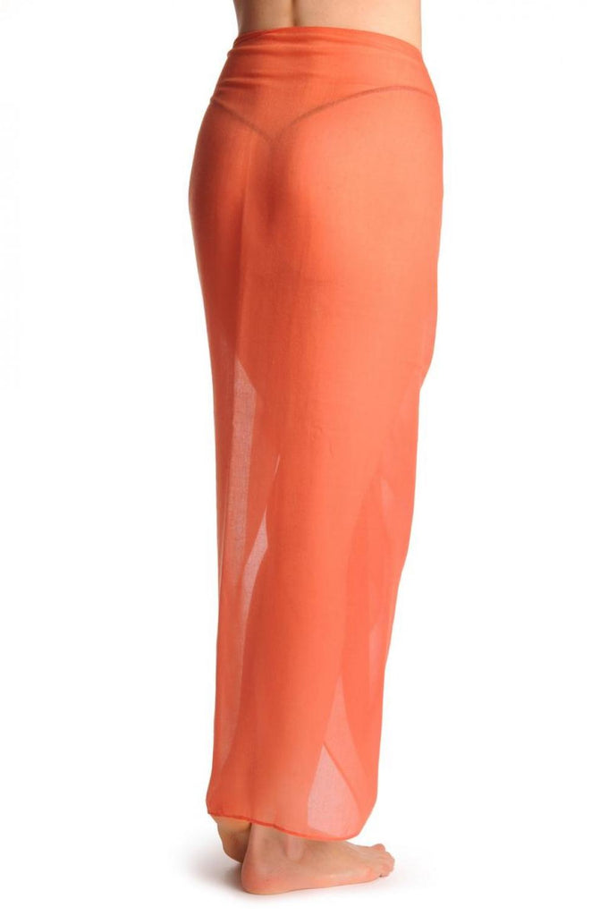 Liss Kiss Plain Coral Brown Unisex Scarf & Beach Sarong - Scarf