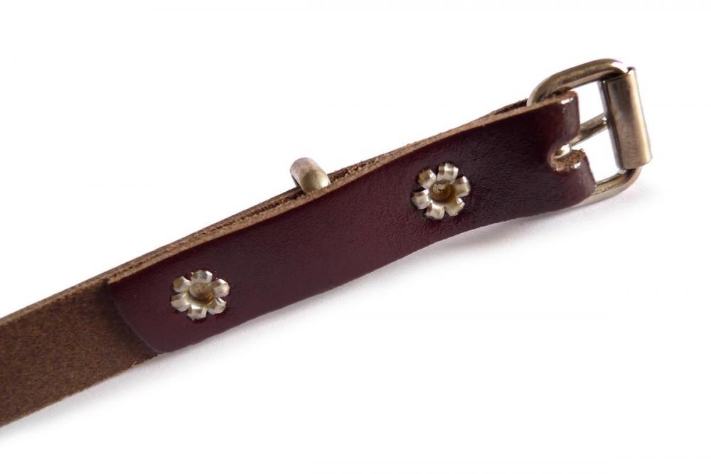 Liss Kiss Plain Dark Burgundy Real Leather Women Belt - Belt