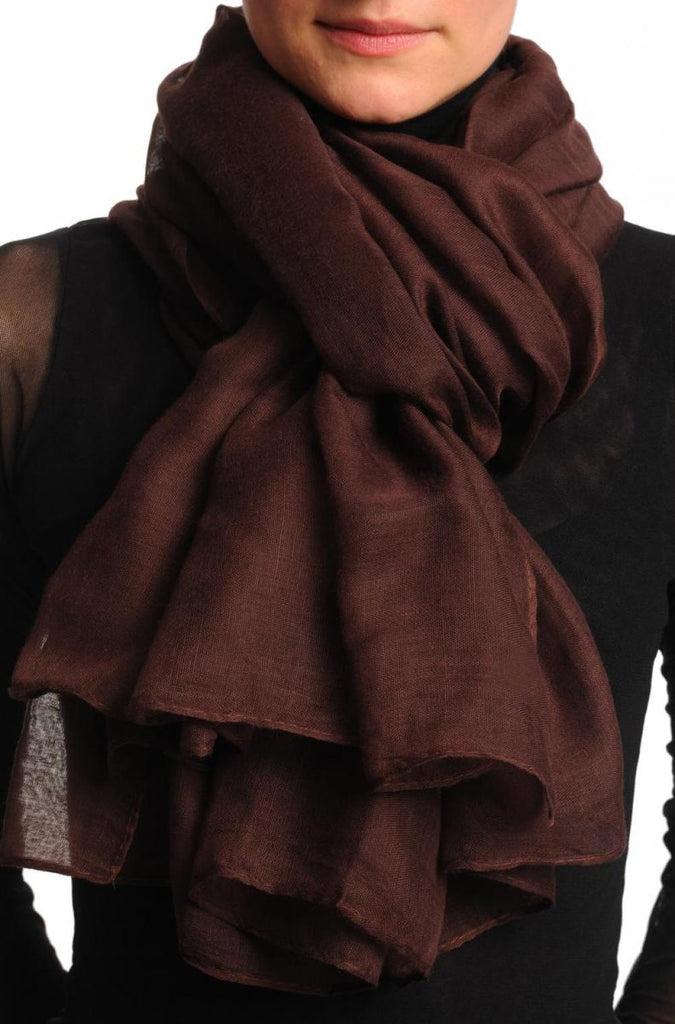 liss kiss Plain Dark Chocolate Brown Unisex Scarf & Beach Sarong - Scarf