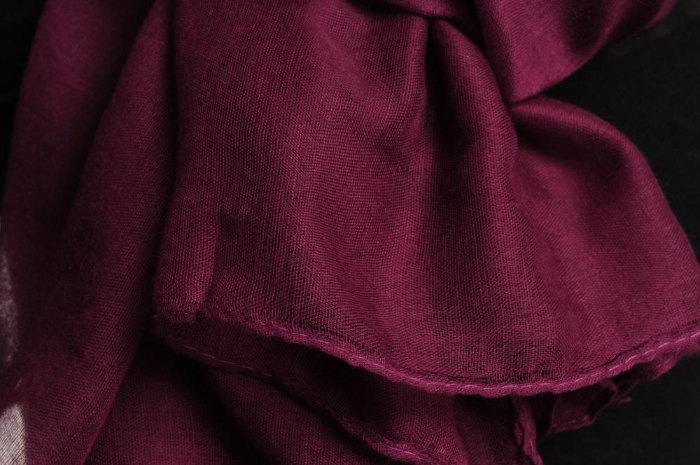 Liss Kiss Plain Dark Purple Unisex Scarf & Beach Sarong - Scarf