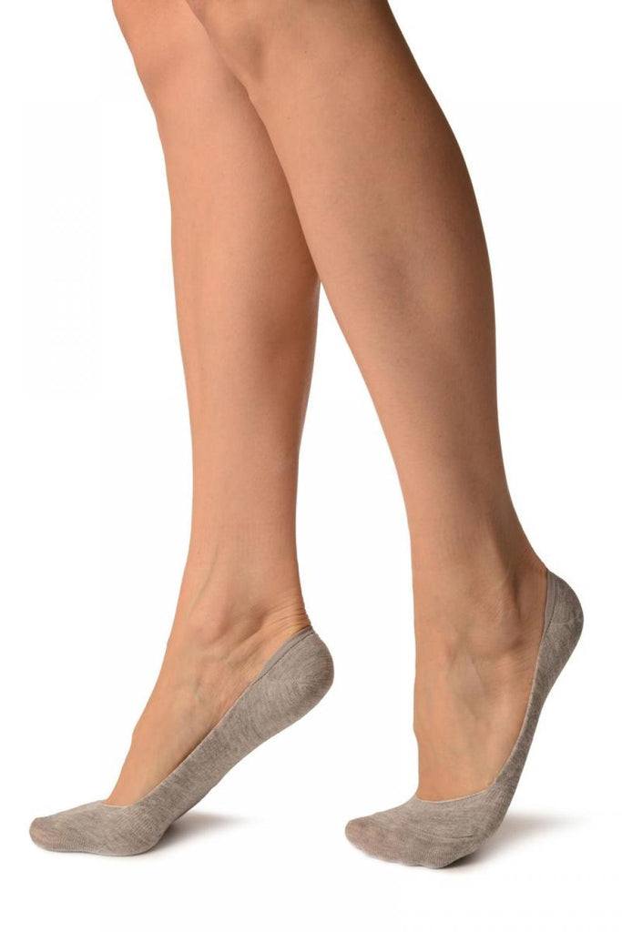 Liss Kiss Plain Grey Soft Back Top Footsies - Footsies Socks